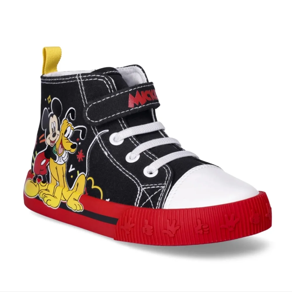 Boys Mickey Mouse High Top Sneakers Toddlers ๐ Size 9 ๐ฅ NEW - Picture 1 of 15